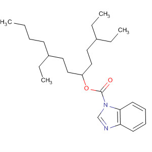 Molecular Structure of 105652-39-9 (1H-Benzimidazole-1-carboxylic acid, 4-ethyl-1-(3-ethylpentyl)octyl ester)