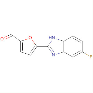 Molecular Structure of 106996-79-6 (2-Furancarboxaldehyde, 5-(5-fluoro-1H-benzimidazol-2-yl)-)