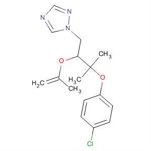 Molecular Structure of 107003-14-5 (1H-1,2,4-Triazole,
1-[3-(4-chlorophenoxy)-3-methyl-2-(2-propenyloxy)butyl]-)