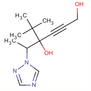 Molecular Structure of 107051-59-2 (2-Hexyne-1,4-diol, 5,5-dimethyl-4-[1-(1H-1,2,4-triazol-1-yl)ethyl]-)
