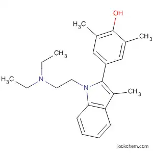 Molecular Structure of 109139-76-6 (Phenol,
4-[1-[2-(diethylamino)ethyl]-3-methyl-1H-indol-2-yl]-2,6-dimethyl-)
