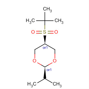 Molecular Structure of 109151-27-1 (1,3-Dioxane, 5-[(1,1-dimethylethyl)sulfonyl]-2-(1-methylethyl)-, cis-)
