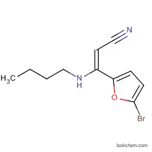 Molecular Structure of 109273-37-2 (2-Propenenitrile, 3-(5-bromo-2-furanyl)-3-(butylamino)-, (E)-)