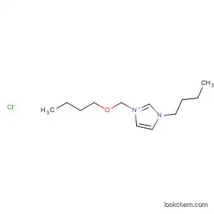 Molecular Structure of 109795-95-1 (1H-Imidazolium, 1-(butoxymethyl)-3-butyl-, chloride)