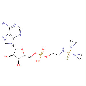 Molecular Structure of 110122-53-7 (5'-Adenylic acid, mono[2-[[bis(1-aziridinyl)phosphinothioyl]amino]ethyl]
ester)