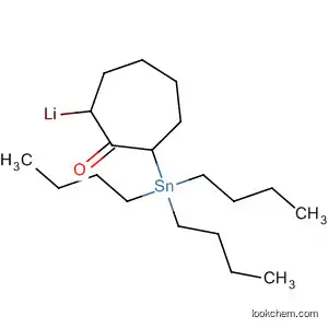 Molecular Structure of 110189-54-3 (Cycloheptanone, 3-(tributylstannyl)-, ion(1-), lithium)