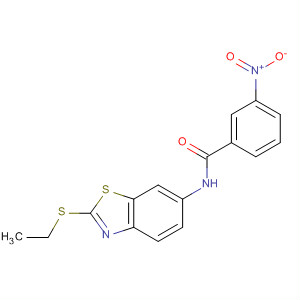 Molecular Structure of 110226-93-2 (Benzamide, N-[2-(ethylthio)-6-benzothiazolyl]-3-nitro-)