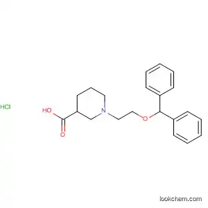 Molecular Structure of 110283-51-7 (3-Piperidinecarboxylic acid, 1-[2-(diphenylmethoxy)ethyl]-,
hydrochloride)