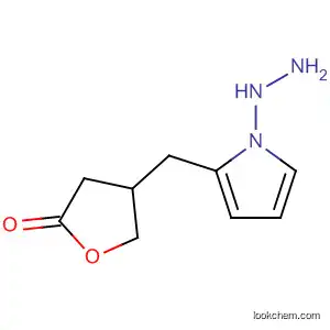 Molecular Structure of 96641-34-8 (2(3H)-Furanone, 4-(hydrazono-1H-pyrrol-2-ylmethyl)dihydro-)