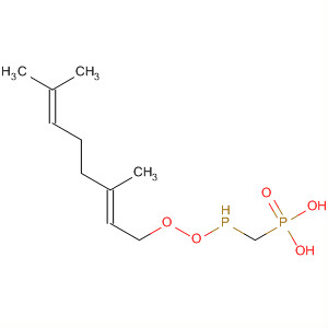 Molecular Structure of 110434-09-8 (Phosphonic acid,
[[[(3,7-dimethyl-2,6-octadienyl)oxy]hydroxyphosphinyl]methyl]-, (E)-)