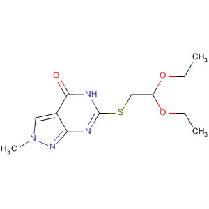 Molecular Structure of 110434-61-2 (4H-Pyrazolo[3,4-d]pyrimidin-4-one,
6-[(2,2-diethoxyethyl)thio]-2,5-dihydro-2-methyl-)