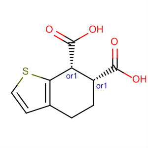 Molecular Structure of 110449-90-6 (Benzo[b]thiophene-6,7-dicarboxylic acid, 4,5,6,7-tetrahydro-, cis-)