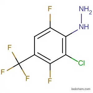 Molecular Structure of 110499-65-5 (Hydrazine, [2-chloro-3,6-difluoro-4-(trifluoromethyl)phenyl]-)