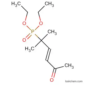 Molecular Structure of 110905-52-7 (Phosphonic acid, (1,1-dimethyl-4-oxo-2-pentenyl)-, diethyl ester, (E)-)