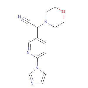 Molecular Structure of 111205-04-0 (4-Morpholineacetonitrile, a-[6-(1H-imidazol-1-yl)-3-pyridinyl]-)