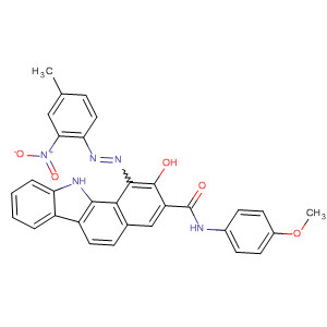 Molecular Structure of 111205-21-1 (11H-Benzo[a]carbazole-3-carboxamide,
2-hydroxy-N-(4-methoxyphenyl)-1-[(4-methyl-2-nitrophenyl)azo]-)