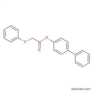 Molecular Structure of 111360-45-3 (Acetic acid, (phenylthio)-, [1,1'-biphenyl]-4-yl ester)