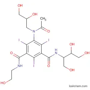 Molecular Structure of 111453-42-0 (1,3-Benzenedicarboxamide,
5-[acetyl(2,3-dihydroxypropyl)amino]-N-[2,3-dihydroxy-1-(hydroxymethyl
)propyl]-N'-(2-hydroxyethyl)-2,4,6-triiodo-)