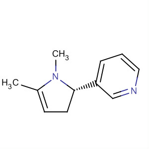 Molecular Structure of 111541-64-1 (Pyridine, 3-(2,3-dihydro-1,5-dimethyl-1H-pyrrol-2-yl)-, (S)-)