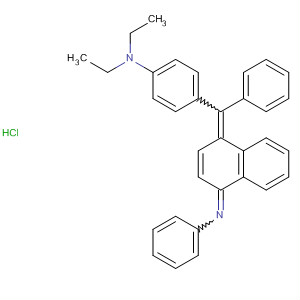 Molecular Structure of 111544-27-5 (Benzenamine,
N,N-diethyl-4-[phenyl[4-(phenylimino)-1(4H)-naphthalenylidene]methyl]-,
monohydrochloride)