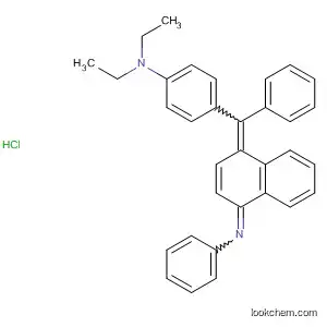 Molecular Structure of 111544-27-5 (Benzenamine,
N,N-diethyl-4-[phenyl[4-(phenylimino)-1(4H)-naphthalenylidene]methyl]-,
monohydrochloride)