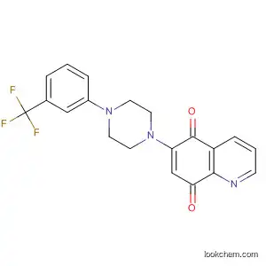 Molecular Structure of 111790-47-7 (5,8-Quinolinedione, 6-[4-[3-(trifluoromethyl)phenyl]-1-piperazinyl]-)