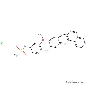Molecular Structure of 111880-39-8 (N-[4-(benzo[b][1,7]phenanthrolin-7-ylamino)-3-methoxyphenyl]methanesulfonamide hydrochloride (1:1))