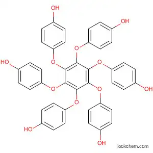 Molecular Structure of 111970-44-6 (Phenol,
4,4',4'',4''',4'''',4'''''-[1,2,3,4,5,6-benzenehexaylhexakis(oxy)]hexakis-)