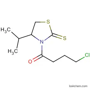 Molecular Structure of 111975-21-4 (2-Thiazolidinethione, 3-(4-chloro-1-oxobutyl)-4-(1-methylethyl)-, (S)-)