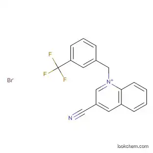 Molecular Structure of 111977-04-9 (Quinolinium, 3-cyano-1-[[3-(trifluoromethyl)phenyl]methyl]-, bromide)