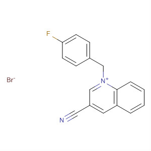 Molecular Structure of 111977-06-1 (Quinolinium, 3-cyano-1-[(4-fluorophenyl)methyl]-, bromide)