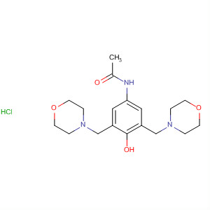 Molecular Structure of 111982-33-3 (Acetamide, N-[4-hydroxy-3,5-bis(4-morpholinylmethyl)phenyl]-,
monohydrochloride)