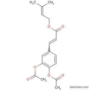 Molecular Structure of 111982-83-3 (2-Propenoic acid, 3-[3,4-bis(acetyloxy)phenyl]-, 3-methyl-2-butenyl
ester)