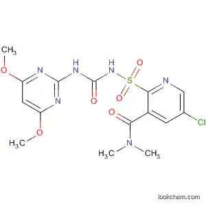 Molecular Structure of 111990-70-6 (3-Pyridinecarboxamide,
5-chloro-2-[[[[(4,6-dimethoxy-2-pyrimidinyl)amino]carbonyl]amino]sulfon
yl]-N,N-dimethyl-)