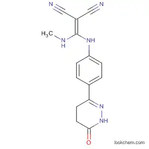Molecular Structure of 112127-68-1 (Propanedinitrile,
[(methylamino)[[4-(1,4,5,6-tetrahydro-6-oxo-3-pyridazinyl)phenyl]amino]
methylene]-)