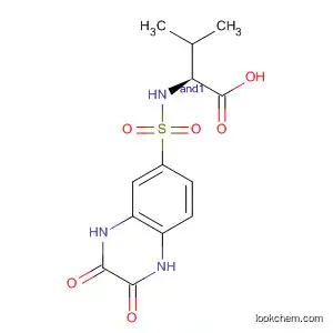 Molecular Structure of 112170-22-6 (DL-Valine, N-[(1,2,3,4-tetrahydro-2,3-dioxo-6-quinoxalinyl)sulfonyl]-)