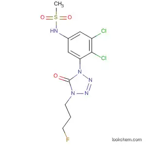 Molecular Structure of 112190-75-7 (Methanesulfonamide,
N-[3,4-dichloro-5-[4-(3-fluoropropyl)-4,5-dihydro-5-oxo-1H-tetrazol-1-yl]
phenyl]-)