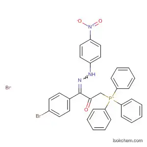 Molecular Structure of 112215-58-4 (Phosphonium,
[3-(4-bromophenyl)-3-[(4-nitrophenyl)hydrazono]-2-oxopropyl]triphenyl-,
bromide)