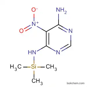 Molecular Structure of 112220-30-1 (4,6-Pyrimidinediamine, 5-nitro-N-(trimethylsilyl)-)