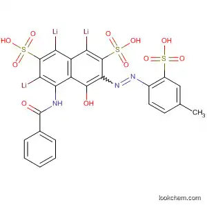 2,7-Naphthalenedisulfonic acid,
5-(benzoylamino)-4-hydroxy-3-[(4-methyl-2-sulfophenyl)azo]-, trilithium
salt