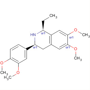 Isoquinoline, 3-(3,4-dimethoxyphenyl)-1-ethyl-1,2,3,4-tetrahydro-6,7-dimethoxy-, cis-