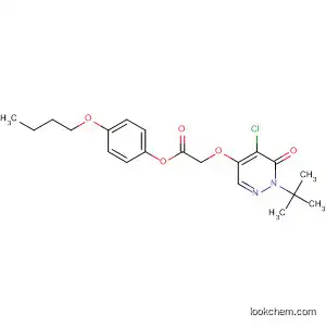 Molecular Structure of 112236-98-3 (Acetic acid,
[[5-chloro-1-(1,1-dimethylethyl)-1,6-dihydro-6-oxo-4-pyridazinyl]oxy]-,
4-butoxyphenyl ester)