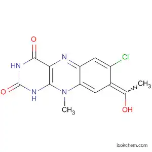 Molecular Structure of 112290-80-9 (Benzo[g]pteridine-2,4(1H,3H)-dione,
7-chloro-8,10-dihydro-8-(1-hydroxyethylidene)-10-methyl-)