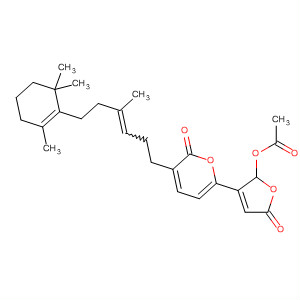 2H-Pyran-2-one, 6-[2-(acetyloxy)-2,5-dihydro-5-oxo-3-furanyl]-5,6-dihydro-3-[4-methyl-6-( 2,6,6-trimethyl-1-cyclohexen-1-yl)-3-hexenyl]-