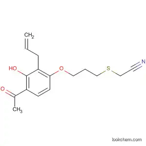 Molecular Structure of 112339-89-6 (Acetonitrile, [[3-[4-acetyl-3-hydroxy-2-(2-propenyl)phenoxy]propyl]thio]-)