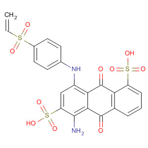 Molecular Structure of 112430-81-6 (1,6-Anthracenedisulfonic acid,
5-amino-8-[[4-(ethenylsulfonyl)phenyl]amino]-9,10-dihydro-9,10-dioxo-)