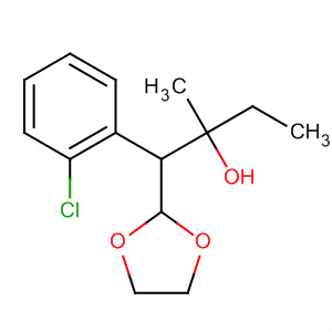 Molecular Structure of 112432-84-5 (1,3-Dioxolane-2-butanol, a-(2-chlorophenyl)-2-methyl-)