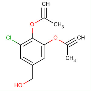 Molecular Structure of 112636-70-1 (Benzenemethanol, 3-chloro-4,5-bis(2-propynyloxy)-)
