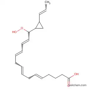 Molecular Structure of 112638-44-5 (5,8,11,13-Pentadecatetraenoic acid,
15-hydroperoxy-15-[2-(1-propenyl)cyclopropyl]-)