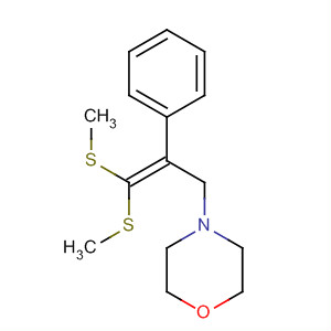 Molecular Structure of 112638-57-0 (Morpholine, 4-[3,3-bis(methylthio)-2-phenyl-2-propenyl]-)